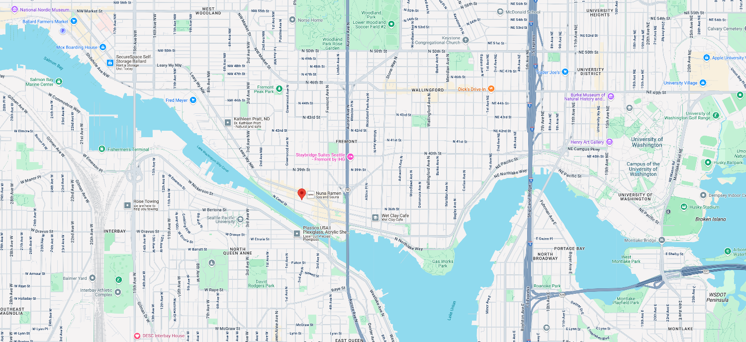 map of Seattle Sundries shop location