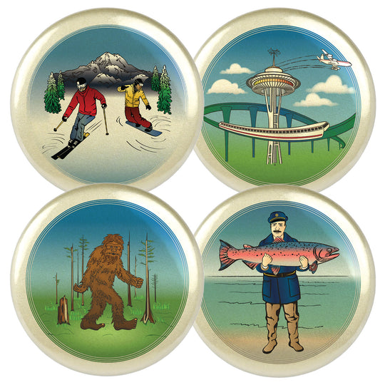 Pacific Northwest Magnet Set - Seattle Sundries -  