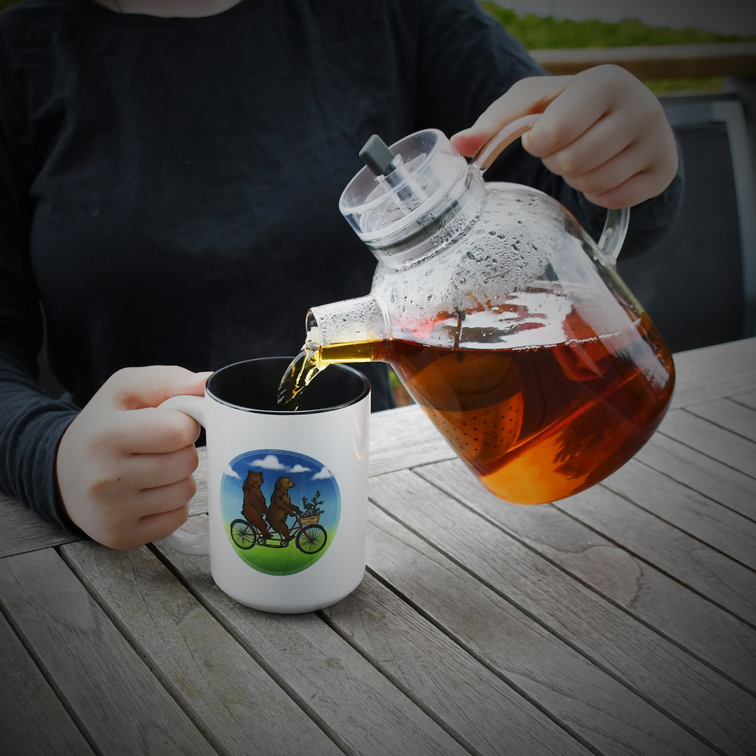 Bears on a Bike Ceramic Mug - Seattle Sundries - Mugs 